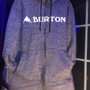New grey burton zip up sweater (Size large)